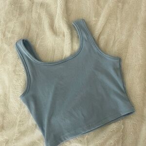 Baby Blue Cropped Tank Top